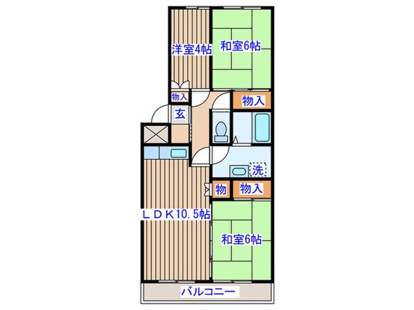 向栄コーポの物件間取画像